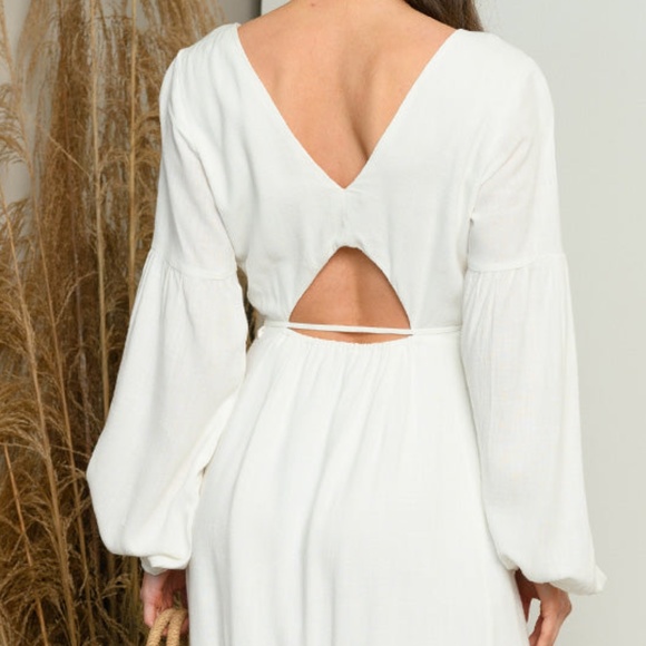 LONG SLEEVE WRAP MAXI DRESS - Picture 5 of 7